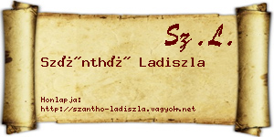 Szánthó Ladiszla névjegykártya